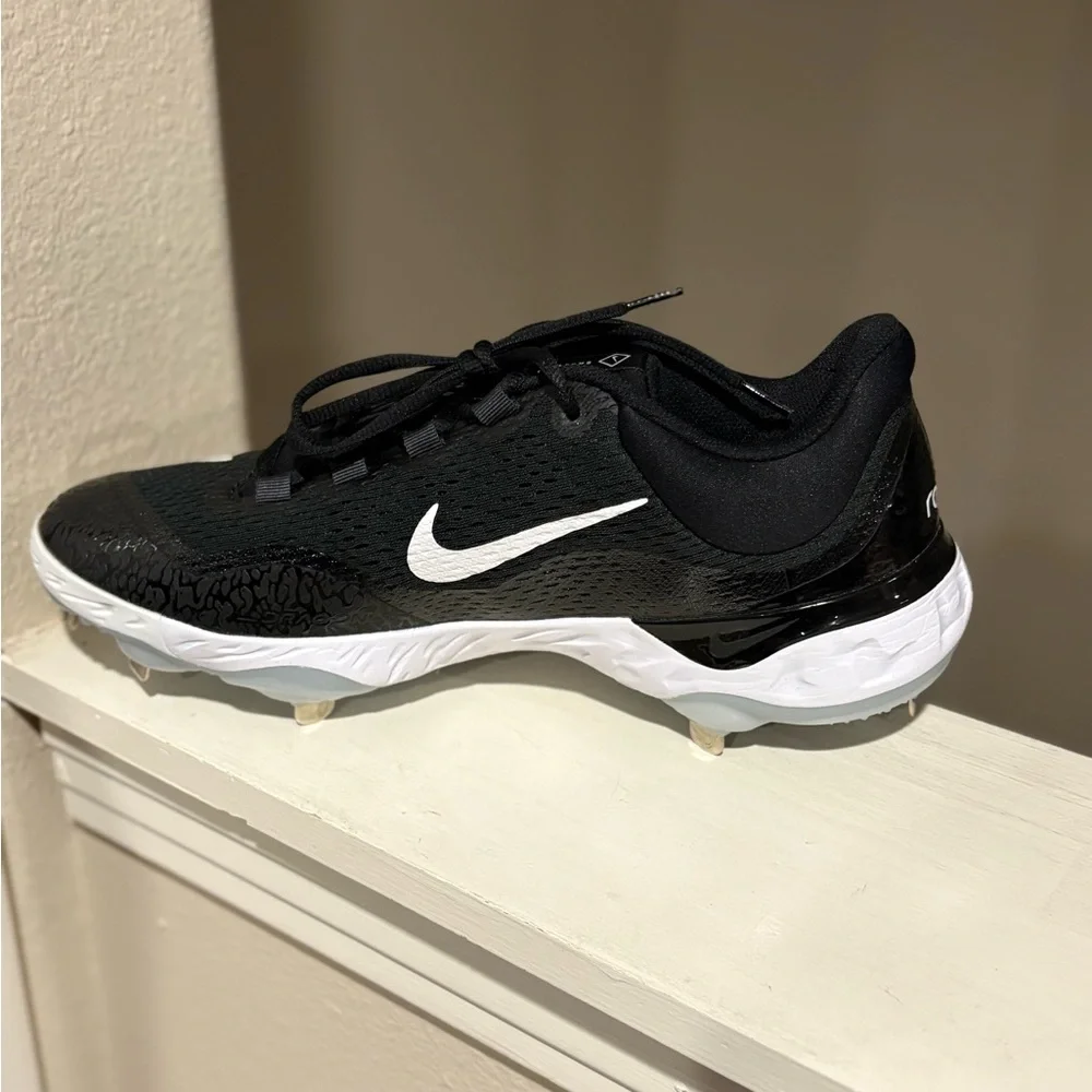 Nike Men’s Alpha Huarache Elite 4 Black White Size 13 Baseball Cleats DJ6521-001 - Picture 5 of 9